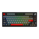 Bàn phím cơ Dare-U EK75 Pro AL Black Red | Wireless, case nhôm, Cloud (Linear) Switch